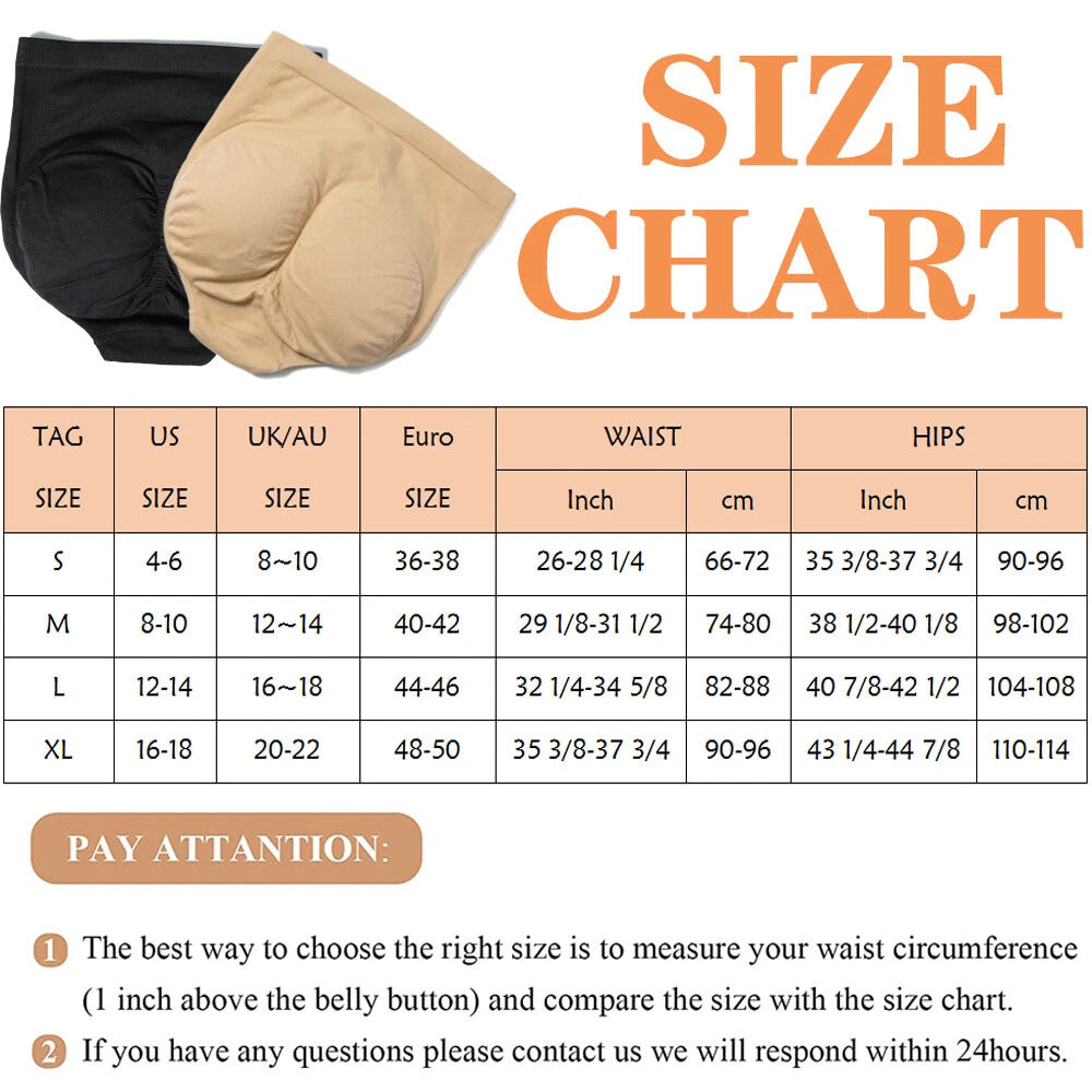 Butt Lifter Panties Padded(removable) Underwear - Cream (Beige)