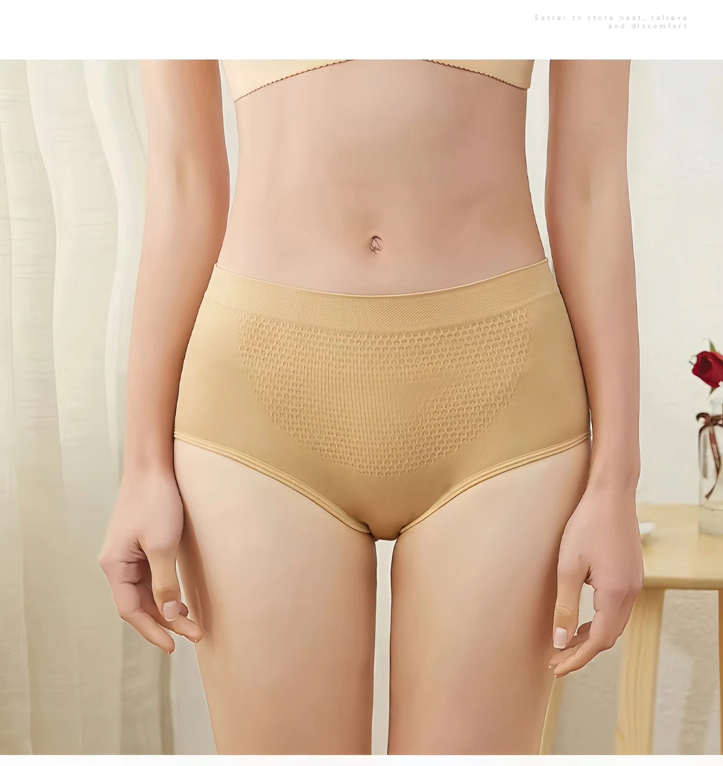 Butt Lifter Panties Padded(removable) Underwear combo - Black & Cream (Beige)