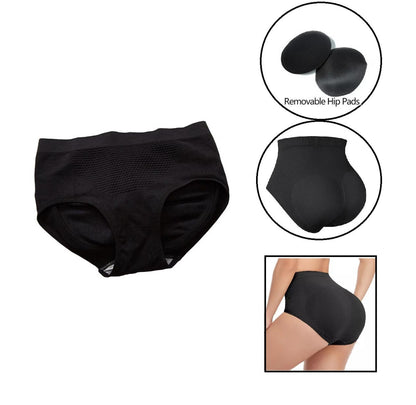 Butt Lifter Panties Padded(removable) Underwear - Black