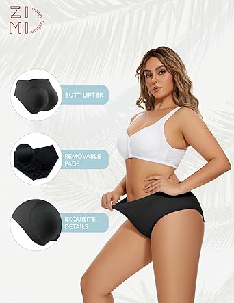 Double Elegance Undetectable Padded Butt Lifter Shaper Short Combo (Black & Cream)