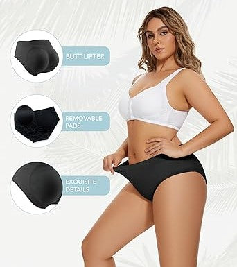 Undetectable Padded Butt Lifter Shaper Black Short