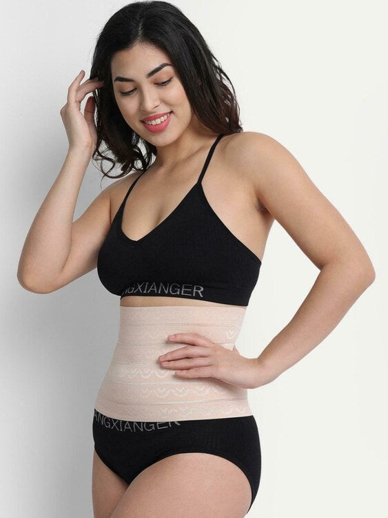 Tummy Tucker Slimming Belt for Women Combo (Black & Light Cream)