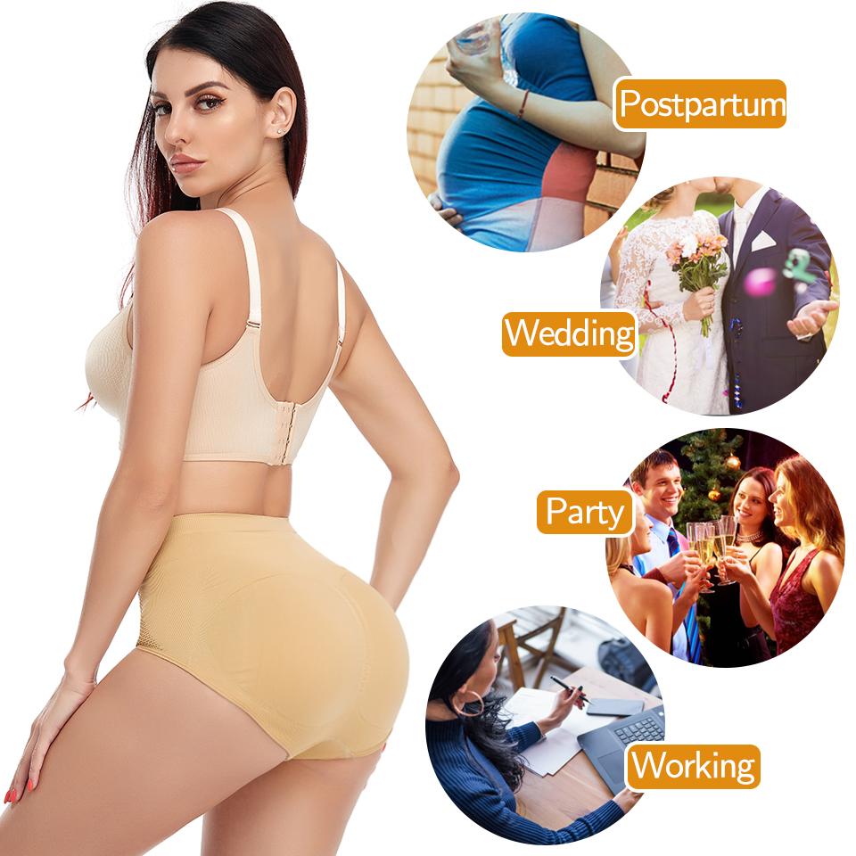 Undetectable Padded Butt Lifter Shaper Cream (Beige) Short