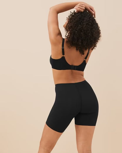 Core Shaping Comfort Combo – High-Waist Mid-Thigh Shorts (Black & Skin)