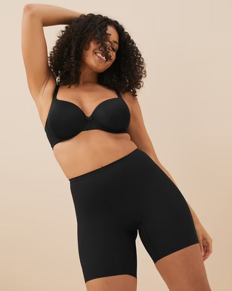 Women's Core Body Smoothing High-Waist Black Shorts