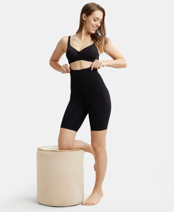 Women's High Waist Shapewear with Anti Rolling Strip Tummy Control - Image 3